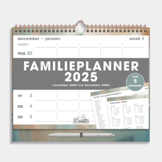 De Hobbit A4+ Spiral Family Planner 2025 Earth tones