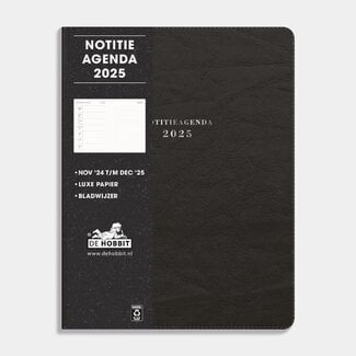 De Hobbit A5 Agenda Flex Note Black 2025