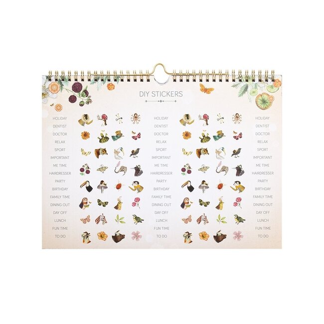 Acheter le planificateur familial Blue Tit 2025 Wonderland Beetlebee