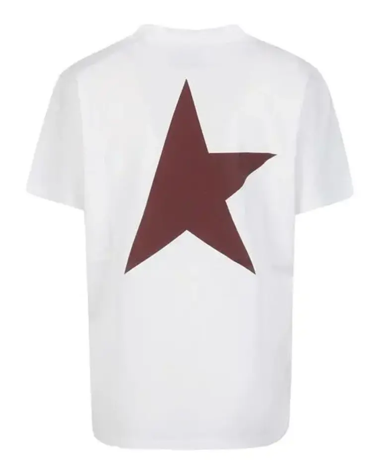 golden goose t-shirt regular big star back optic white/windsor win