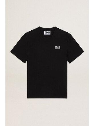 golden goose T-shirt regular big star back black/white
