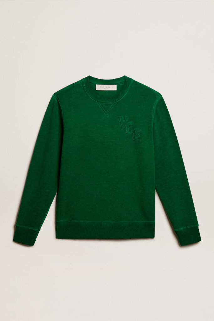 golden goose Sweatshirt Archibald Green VCE embroidered patchese