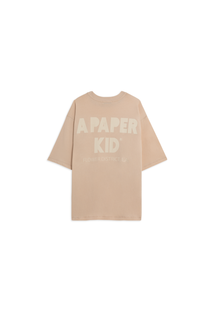 A Paper Kid T-shirt Sand Brown Print