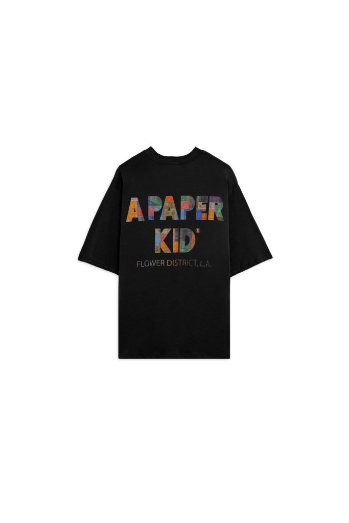 A Paper Kid T-shirt Black Multicolor Print