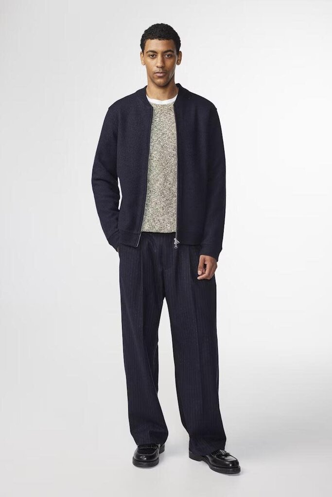 nn07 Bomber Boiled Wool Navy