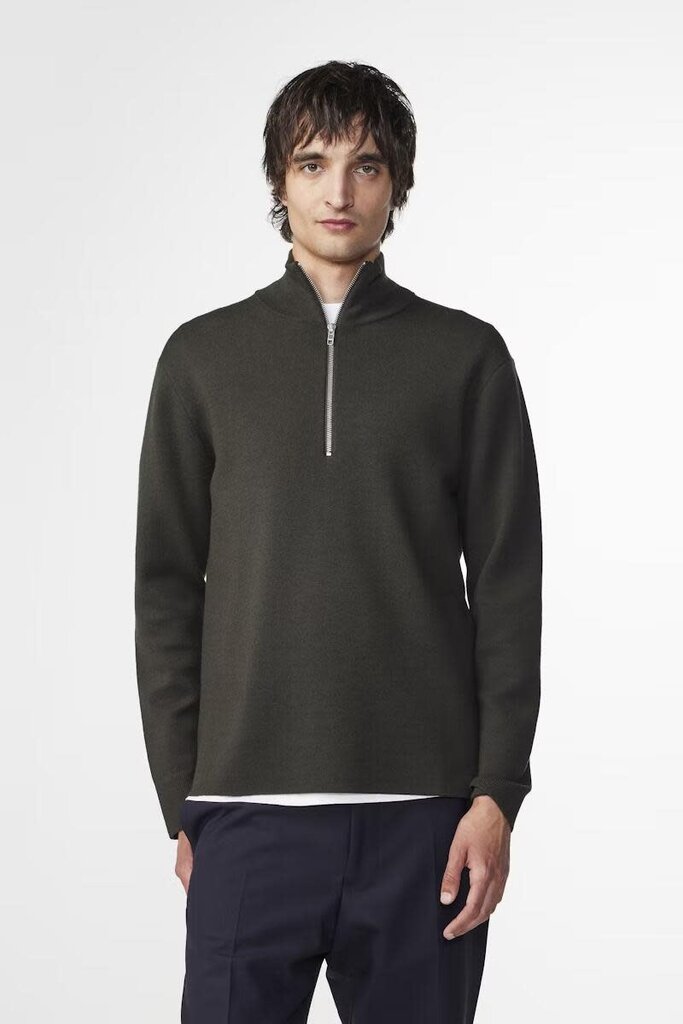 nn07 Harald Half Zip Long Sleeves Army