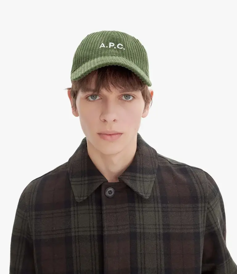 A.P.C. Casquette Charlie Velour Forest