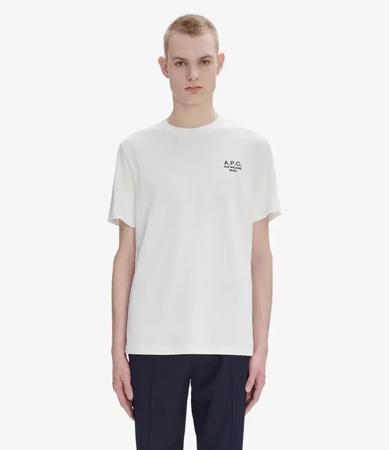 A.P.C. T-shirt regular Rue Madame Off white