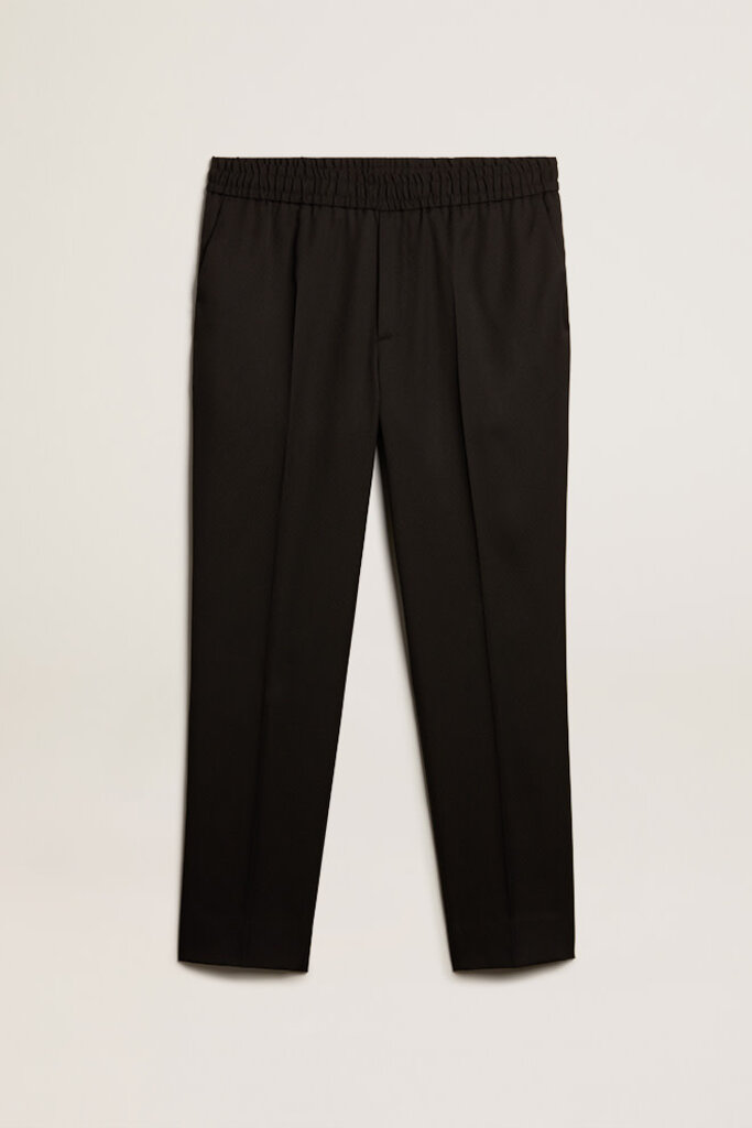 golden goose PANT LUKE LIGHT DRY WOOL GABARDINE BLACK