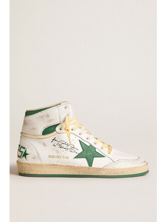 golden goose SKY STAR CRACK TOE LEATHER UPPER AND STAR NYLON TONGUE