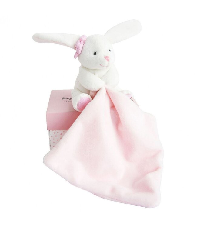 Knuffeldoekje Boite Fleur (roze) - DouDou et Compagnie