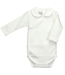 Babidu: Babykleding Body/Romper zijsluiting ronde kraag (wit) - Babidu