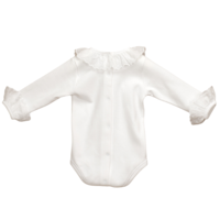 Body/Romper Popeline kraagje & manchetten - Babidu