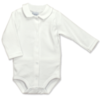 Body/Romper polo kraag (wit) - Babidu