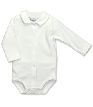 Babidu: Babykleding Body/Romper polo kraag (wit) - Babidu