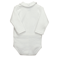 Body/Romper polo kraag (wit) - Babidu