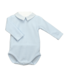 Babidu: Babykleding Body/Romper Streep kraagje (lichtblauw) - Babidu