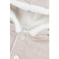 Onesie gebreid met teddy binnenvoering - Tartine et Chocolat