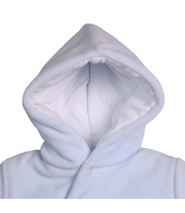 Onesie velours (lichtblauw) - Baby Gi