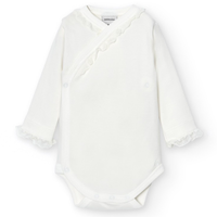 Body/romper zijsluiting kant (beige) - Babidu