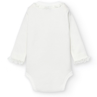 Body/romper zijsluiting kant (beige) - Babidu
