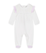 Babidu: Babykleding Babypakje velours broderie (wit/roze) - Babidu