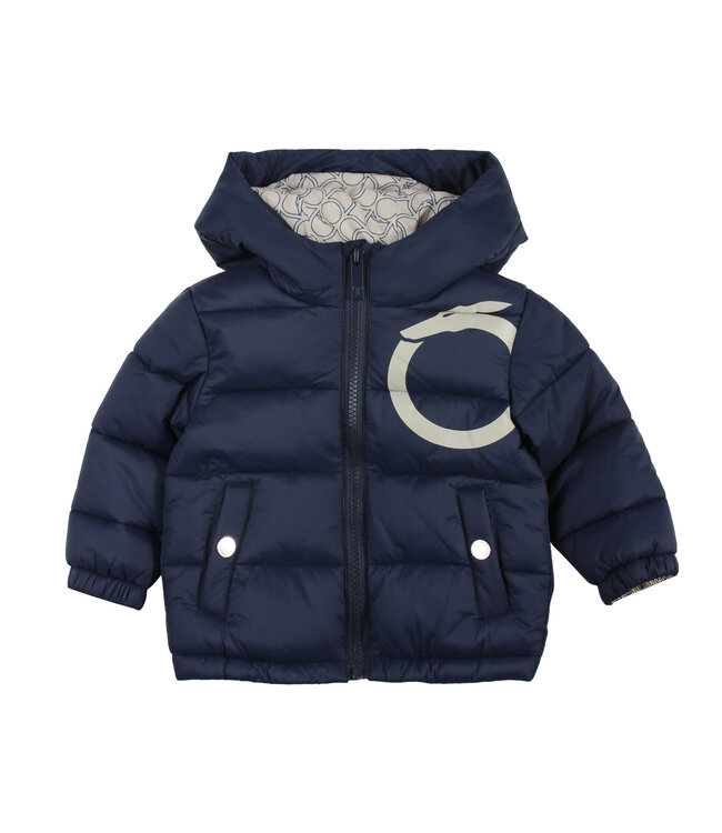 Winterjas met capuchon (donkerblauw) - Trussardi