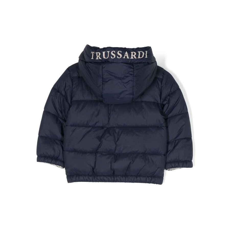 Winterjas met capuchon (donkerblauw) - Trussardi