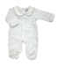 Babidu: Babykleding Babypakje kraagje velours (wit) - Babidu