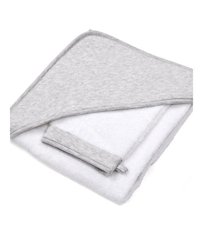 Badcape + washand Chevron (div. kleuren) - Poetree