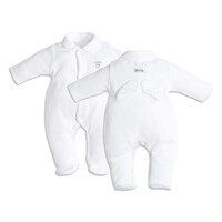 Babypakje wings velours (wit) - First (My First collection)
