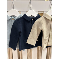 Vestje gebreid met kraagje (beige) - Martin Aranda