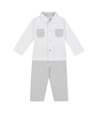 Deolinda: Baby & Kinderkleding Pak -2-Delig katoen overhemd + broekje - Deolinda