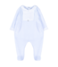 Pureté: Babykleding Babypakje velours + glanskatoen (lichtblauw)  - Pureté