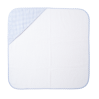 Set Badcape + Washand met ruitmotief - Pureté