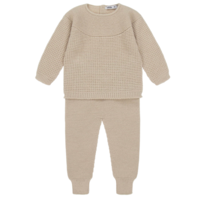 2-Delig pakje gebreid (beige) - Babidu