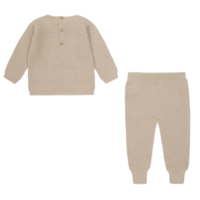 2-Delig pakje gebreid (beige) - Babidu