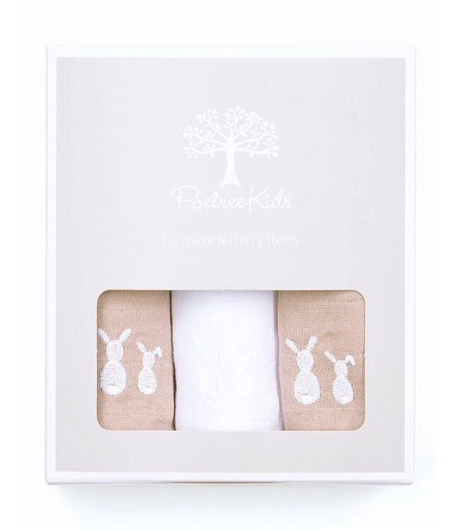 Hydrofiele doekjes 3 stuks (div. kleuren) - Poetree