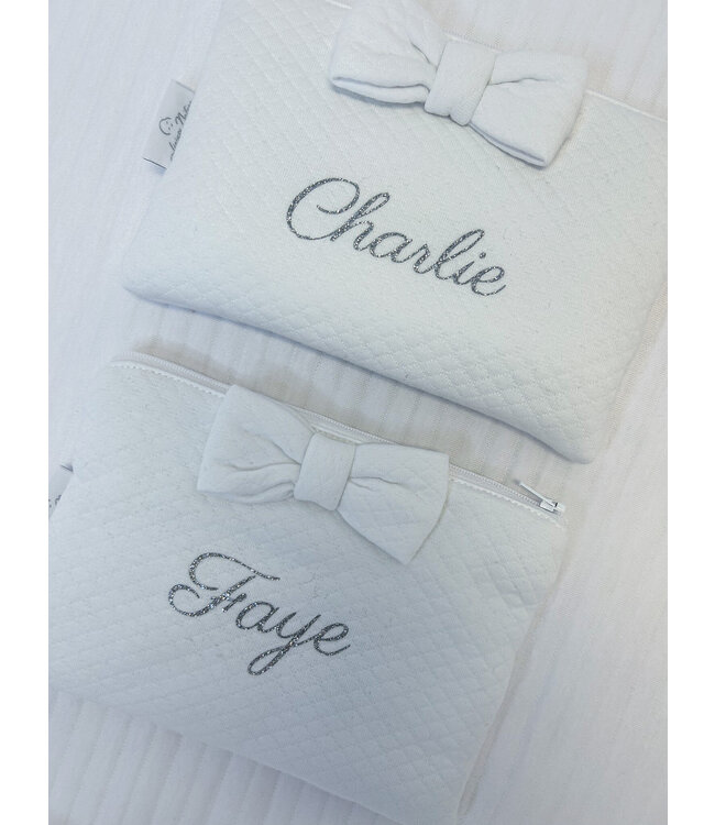 Toilettasje met strik (div. kleuren) - Little Mack