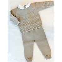 2-Delig pakje gebreid (beige) - Babidu