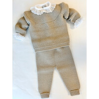 2-Delig pakje gebreid (beige) - Babidu