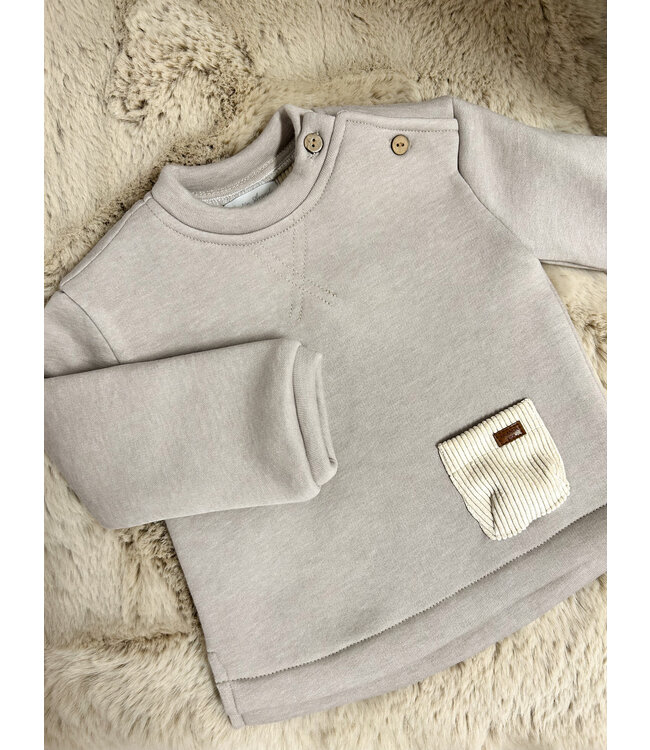 Sweater rib zakje (beige) - Martin Aranda