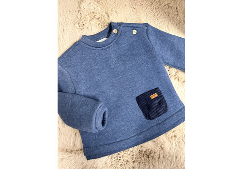Sweater rib zakje (blauw) - Martin Aranda 