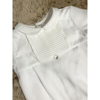 Babypakje velours + glanskatoen (wit) - Pureté