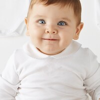 Body/romper pique kraagje (donkerblauw) - Babidu
