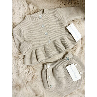 Vestje gebreid ruche (beige) - Martin Aranda