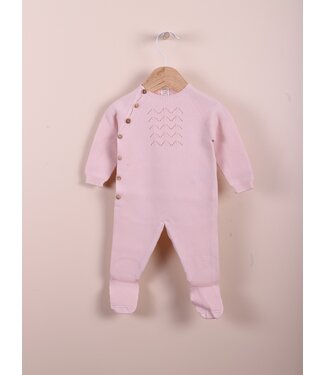 Wedoble: Babykleding Babypakje fijn gebreid + motief gebreid (roze) - Wedoble