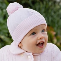 Muts met pompon (lichtroze) - Emile et Rose