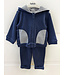 Babidu: Babykleding Pak 2-delig met capuchon (donkerblauw) - Babidu