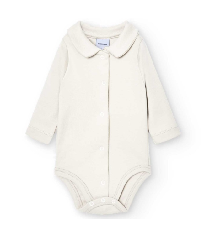 Body/Romper polo kraag (beige) - Babidu